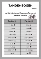 Vorschau - Arbeitsblätter - Tandembogen Terme – Multiplikation & Division üben (Klasse 7/ 8) | 2 Niveaus | Mit Lösungen - Seite 3