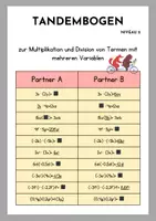Vorschau - Arbeitsblätter - Tandembogen Terme – Multiplikation & Division üben (Klasse 7/ 8) | 2 Niveaus | Mit Lösungen - Seite 2