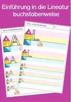 Vorschau - Arbeitsblätter - Einführung der Lineatur buchstabenweise - Deckblatt