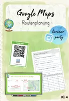 Vorschau - Arbeitsblätter - Google Maps: Routenplanung (Kl. 4) - Deckblatt