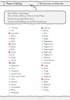 Vorschau - Fördermaterial/Inklusion - Frühling - Wortschatz - Wörterliste DaZ - Vokabelheft - deutsche Vokabelliste - Vokabeln abschreiben - Seite 2