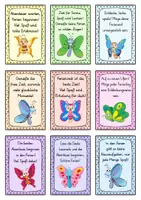 Vorschau - Bildkarten - Feriengrüße - Schmetterlinge für die Schmetterlingklasse - Seite 1