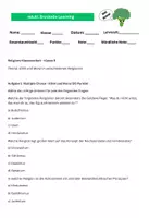 Vorschau - Arbeitsblätter - Religions-Klassenarbeit - Klasse 8 Thema Ethik und Moral in verschiedenen Religionen - Deckblatt