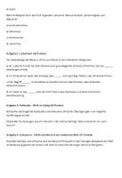 Vorschau - Arbeitsblätter - Religions-Klassenarbeit - Klasse 8 Thema Ethik und Moral in verschiedenen Religionen - Seite 1