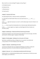 Vorschau - Arbeitsblätter - Wirtschaft, Betriebs- und Volkswirtschaftslehre-Klassenarbeit - Klasse 10 Thema Marktwirtschaft und Wettbewerb - Seite 1