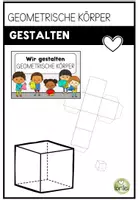 Vorschau - Arbeitsblätter - Geometrische Körper 3D basteln - Köpernetze - Körperformen - Deckblatt