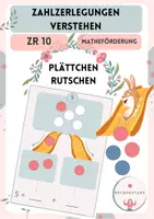 Vorschau - Arbeitsblätter - Zahlzerlegungen veranschaulichen und üben - Plättchen rutschen - Deckblatt
