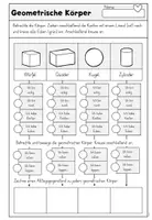 Vorschau - Arbeitsblätter - Geometrische Körper - Erarbeitung - Einstieg - Seite 3