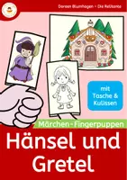 Vorschau - Mal- und Bastelvorlagen - Hänsel und Gretel - Märchenfingerpuppen - Deckblatt