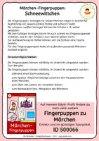 Vorschau - Mal- und Bastelvorlagen - Hänsel und Gretel - Märchenfingerpuppen - Seite 1