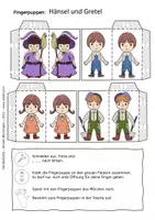 Vorschau - Mal- und Bastelvorlagen - Hänsel und Gretel - Märchenfingerpuppen - Seite 2
