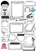 Vorschau - Arbeitsblätter - Das bin Ich Steckbrief - Monster für die Monsterklasse - Seite 1