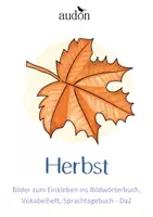 Vorschau - Anderer Materialtyp - Herbst - DaZ - Bilder zum Ausschneiden, Einkleben, Anmalen - 5x5 cm - für Bildwörterbuch, Vokabelheft Deutsch - Deckblatt