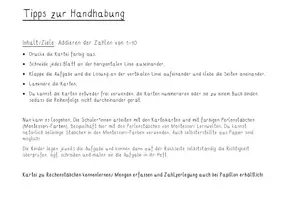 Vorschau - Aufgabenkarten - Montessori - Rechenstäbchen Fotokartei Addieren bis 10 - Seite 1
