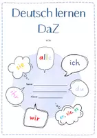 Vorschau - Anderer Materialtyp - Deckblatt DaZ - für Heft, Mappe, Hefter - Deckblätter und Rückendeckel - DIN A4 - Seite 1