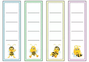 Vorschau - Anderer Materialtyp - Ordnerrücken schmal + breit - Biene für die Bienenklasse - Seite 1