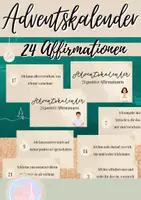 Vorschau - Mal- und Bastelvorlagen - Adventskalender: 24 positive Affirmationen - Deckblatt