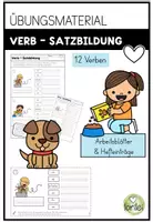 Vorschau - Arbeitsblätter - Verb konjungieren - Satzbildung - Deckblatt
