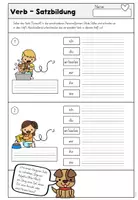 Vorschau - Arbeitsblätter - Verb konjungieren - Satzbildung - Seite 1