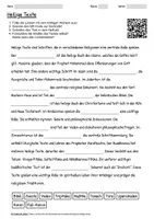 Vorschau - Arbeitsblätter - Arbeitsblatt "Heilige Texte" + interaktive Lösung & MP3 + - Deckblatt
