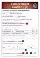 Vorschau - Arbeitsblätter - Englisch ESCAPE ROOM - Deckblatt