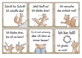 Vorschau - Merkblätter - Motivationskarten (positive Affirmationen, Growth Mindset) - Seite 2