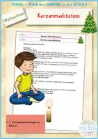 Vorschau - Aufgabenkarten - Yoga Weihnachten Kerzenmeditation Advent - Deckblatt