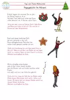 Vorschau - Bildkarten - Yogagedicht im Advent Weihnachten Kinderyoga - Seite 1