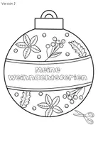 Vorschau - Arbeitsblätter - Meine Weihnachtsferien - Weihnachtskugel Bastelvorlage - Seite 3
