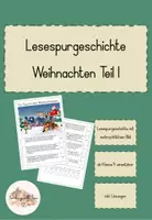 Vorschau - Arbeitsblätter - Lesespurgeschichte Weihnachten Teil 1 - Deckblatt