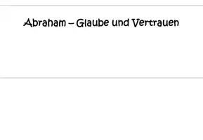 Vorschau - Arbeitsblätter - Abraham - auf Gott vertrauen (Flipbook, mit Lö) Stunde 4 - Seite 1