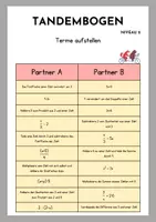 Vorschau - Arbeitsblätter - Tandembogen Terme aufstellen – Üben & Wiederholen (Klasse 7/ 8) | 2 Niveaus | Mit Lösungen - Seite 2