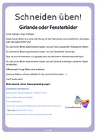 Vorschau - Mal- und Bastelvorlagen - Ausmalbilder Schneideübung Fensterbilder EINHORN - Einhörner - Seite 1
