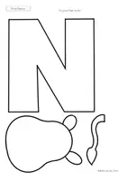 Vorschau - Mal- und Bastelvorlagen - Buchstabentier N wie Nashorn – Buchstabenheft Grundschule (Klasse 1) | Buchstabeneinführung, Bastelvorlage & Anfangsunterricht - Seite 2
