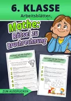 Vorschau - Arbeitsblätter - Bruchrechnen kreativ üben – Matheaufgaben für die 6. Klasse - Deckblatt