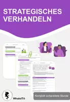 Vorschau - Arbeitsblätter - Strategisches Verhandeln - Komplett vorbereitete Stunde - Deckblatt