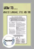 Vorschau - Merkblätter - How to analyse language, style and tone - Sprachanalyse im Englischunterricht - Deckblatt