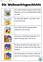 Vorschau - Arbeitsblätter - Lesetext "Die Weihnachtsgeschichte" mit Aufgaben - Weihnachten / Advent - DaZ / KBW / Religion - Seite 1