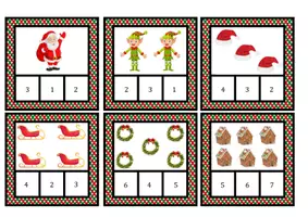 Aperçu - Jeux - Les cartes à pinces de Noël - Page 1