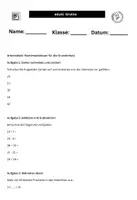 Vorschau - Arbeitsblätter - Arbeitsblatt Rechenabenteuer für die Grundschule - Deckblatt