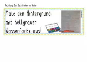 Vorschau - Stundenentwürfe - Kunststunde: Das Rotkehlchen im Winter (A3) - Seite 3