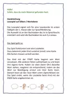 Vorschau - Spiele - Lesespiel auf Silben und Wortebene - Anfangsunterricht - Seite 1