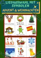 Vorschau - Fördermaterial/Inklusion - Advent & Weihnachten - Liedauswahl mit Symbolen - Deckblatt