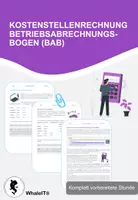 Vorschau - Arbeitsblätter - Kostenstellenrechnung (BAB) - Komplett vorbereitete Stunde - Deckblatt
