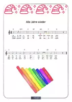 Vorschau - Merkblätter - MUSIK 🎵 Alle Jahre wieder 🎄 Noten für Boomwhacker Keyboard Blockflöte • Klassenmusizieren - Seite 2