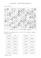 Vorschau - Arbeitsblätter - Arbeitsblatt "Konzentrationsübungen (9)" - LRS, Förderunterricht - Klasse 3-7 - Seite 1