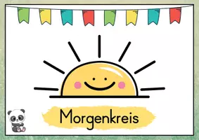 Vorschau - Poster - Morgenkreis Karten - Panda für die Pandaklasse - Seite 1