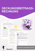 Vorschau - Arbeitsblätter - Deckungsbeitragsrechnung - Komplett vorbereitete Stunde - Deckblatt