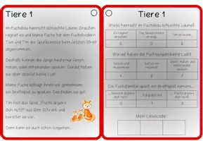 Vorschau - Stationenlernen - Leseknacker Tiere - Seite 1