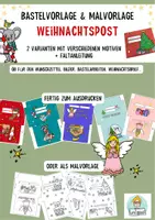 Vorschau - Arbeitsblätter - Bastelvorlage und Malvorlage Weihnachten, Nikolaus, Weihnachtspost, Brief - Deckblatt
